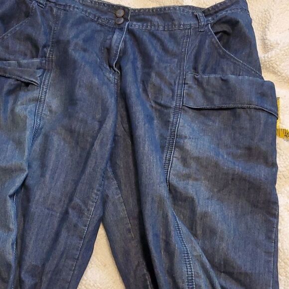 Elite Jeans blue jogger style jean shorts womens 17/18 - Picture 4 of 11